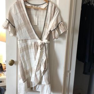 Moon River plaid wrap dress